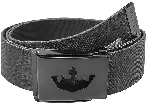 Meister Player Cinturón de Golf de Cinta Tejida - Ajustable y Reversible - Negro