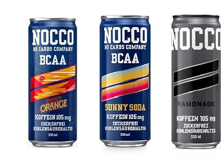 NOCCO BCAA Drink Variety Pack inkl. Pfand - No Carbs Company Fitness Drink (3 Dosen)