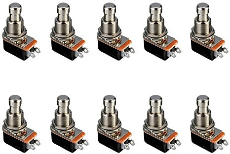 E Support 10 X Elektrische Gitarre Effektpedalkasten Momentaner Druckknopf stampfen Fußschalter
