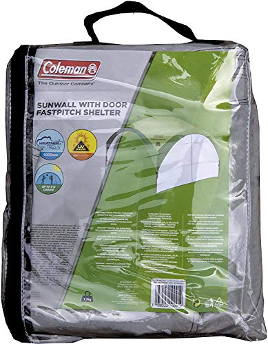 Coleman Side Panel Fast Pitch Shelter m 3 x 3 m, Gazebo Side Panel with Window And Door, High Sun Protection 50+, Water Resistant (Shelter not included), Packaging may vary, Grey