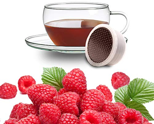 KICKKICK Tisana Lampone Infuso Compatibile con / Sostituzione di Lavazza Espresso Point - Bevanda in Cialde - 50 Capsule