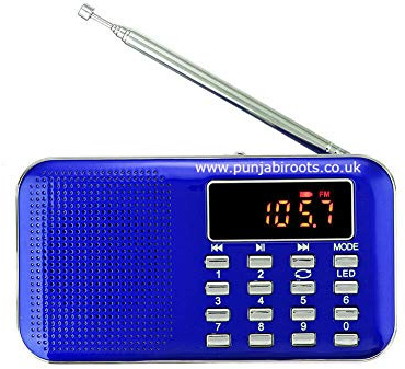 Punjabi Roots Gurbani MP3 Player with over 800 Hours of Pre Loaded Plath, Nitnem, Sukhmani Sahib & Lots More Paath, Katha & Kirtan: Blue