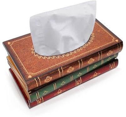Tücherbox aus Holz, Vintage Tücherbox Holz, Taschentuchbox für handelsübliche Taschentücher, Kosmetiktücher Tissue Box für Esszimmer Badezimmer Schlafzimmer Büro 26 cm*14,9 cm*9,8 cm