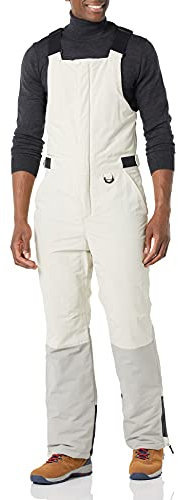 Amazon Essentials Salopette da Neve isolata e Impermeabile Uomo, Avorio Grigio Color Block, L