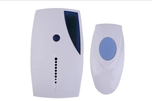 Vortex Z513E Wireless Dry cell operated stylish hangable 36 music options blue light blinking notice super strong penetration adjustable volume user friendly white doorbell