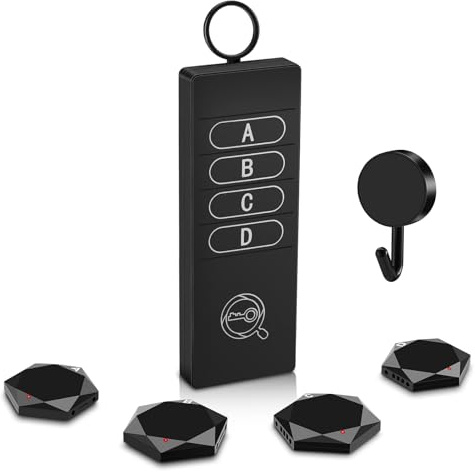 Elecpow Key Finder Locator with Sound,85 dB+Rf Remote Finder with 164ft.Wireless TV Remote Control Finder for Keys Wallet Remote Control Pet Phone,Key Chain Remote Tracker 4 with Receivers