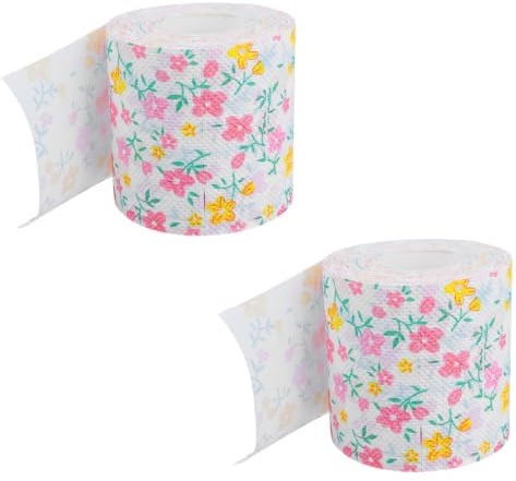 2 Rollen Buntes Bedrucktes Toilettenpapier - Lustiges Klopapier FüR Zuhause, BüRo, Restaurant Und Hotel, 10.5 X 10.5 X 10 Cm