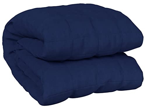 vidaXL Gewichtsdecke Blau 220x240 cm 11 kg Stoff