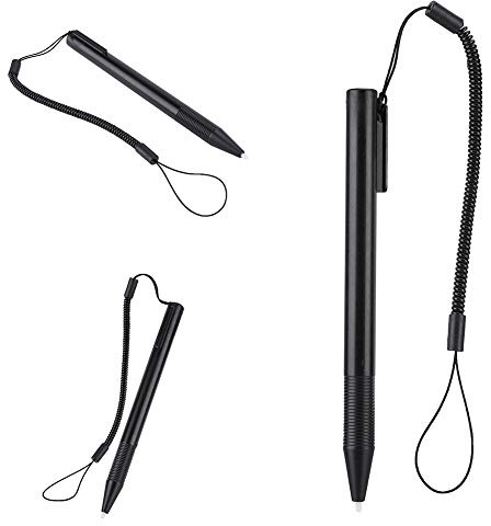 KIMISS Corda a Molla per Penna Penna Touch Screen ABS Nero Touch Screen Resistivo Penna Stilo AntiGraffio con Corda a Molla per Pos PDA Navigator