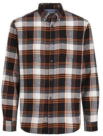JACK & JONES Jjeclassic Autumn Check Shirt LS Sn Camisa de Manga Larga, Sombrero Hawaiano, XS para Hombre