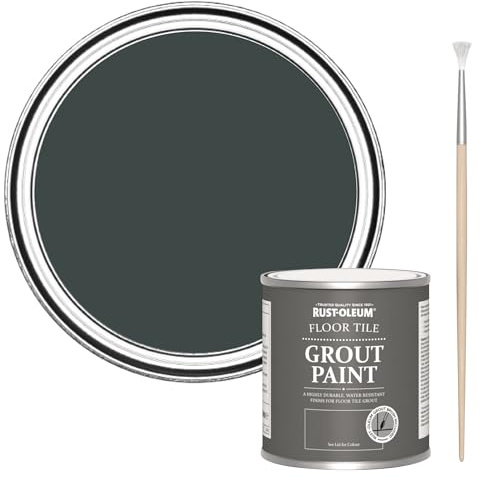 Rust-Oleum Ultra-Durable Blue Floor Tile Grout Paint - Black Sand 250ml