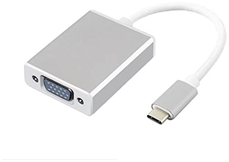 Adaptador USB C a VGA, adaptador Thunderbolt 3 a VGA, adaptador tipo C 3.1 macho a VGA hembra, compatible con MacBook Pro 2019/2020/2021, MacBook Air, Samsung Galaxy