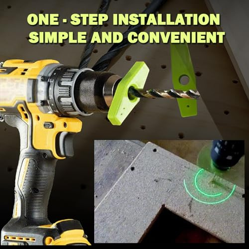 Zubehör für Bohrer- Und Werkzeugausrichtgeräte 1 Stück Drill Guide Hole Puncher Locator für Elektrobohrer Vertikale Bohrwerkzeuge Drill Positioner Licht Holzbearbeitung Positionierer (Grün)