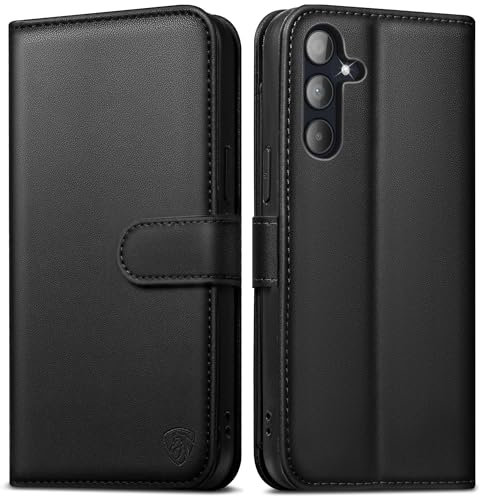 Handyhülle für Samsung Galaxy A55 5G hülle [6 Kartenfächer][RFID Blocker] [Standfunktion][Magnet] Klapphülle Premium Lederhülle für A55 Stoßfeste Schutzhülle,Schwarz