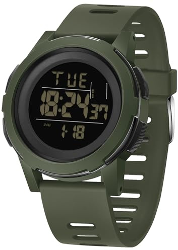 findtime Reloj digital para hombre, resistente al agua, táctico, con retroiluminación LED, cronómetro, alarma, deportes, a prueba de golpes, calendario, al aire libre, reloj de pulsera militar