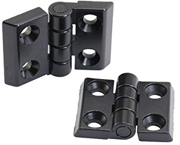 QPWYSH Charnière, Cadre de Porte Bricolage Charnière en métal Noir pour Le Profil d'extrusion d'aluminium T Fente T 2020 3030 4040 Série, très Fort, Durable EasytoInstall(4040s)