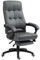 Vinsetto Silla de Oficina Giratoria Silla de Escritorio Reclinable Silla de Estudio Tapizada de PU con Altura Ajustable Reposabrazos Reposapiés 65x65x118-125 cm Gris Oscuro