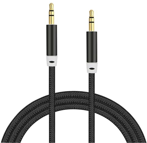OOYES 3.5mm to 3.5mm Aux Cable, Audio Aux Jack Adapter Nylon Braided Male to Male Auxiliary Cord Hi-Fi Lead Stereo Headphone Mini TRS Compatible with Car,Speaker,i-Pad