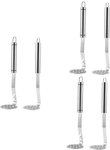 Cabilock 3 Set Schiacciapatate in Acciaio Inox Strumento da Cucina Trita Patate Dolci Schiacciaverdure Schiacciapatate da Cucina più Ricco di Patate Acciaio Inossidabile Silver 2 Pezzi * 3
