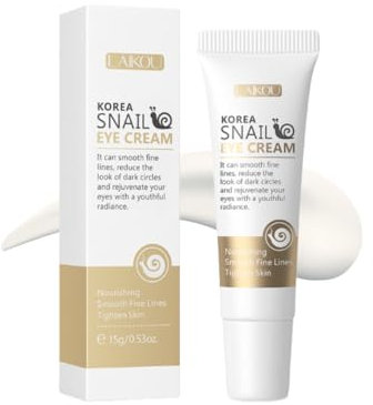 Crema Contorno Occhi Coreano alla Bava di Lumaca, Antirughe e Antietà, Idratante e Illuminante, Skincare Coreana, Eye Repair Korean Cream, Correttore Sgonfia Occhiaie e Borse al Niacinamide, 15g