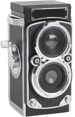 Mini Appareil Photo Numérique Vintage, Appareil Photo Numérique Rétro Portable à Double Objectif, Style TLR, Vidéo FHD 1080p,Autofocus 12 MP,pour Débutants, Adolescents et (128GB)