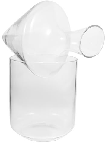 FUNNETOYU Weinspender Aus Glas Mit Schräger Karaffe Eiskübel Für Rotwein Weinkaraffe Transparent Für Dekantieren Und Servieren