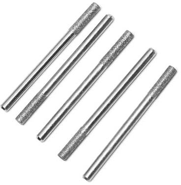 GZHXF 5pcs/Set 3mm/4mm/5/mm Diamond Drill Chainsaw Sharpener Burr Stone Round File For Polished And Peeled Chainsaws Sharpening Tool
