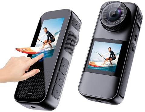 Xilecam Caméra Sport à Double écran avec Carte Mémoire de 32 Go Action Cam Camera Moto avec Accessoires Camera sous Marine Caméras Embarquées