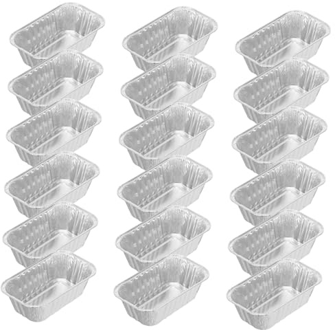 Mipcase Teglie Di Alluminio Rettangolari Per Dolci e Pane 50 Pezzi, Usa e Getta Per Forno e Barbecue, Per Catering, Picnic e Asporto