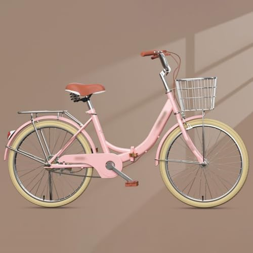 20 22 24 26 Damen-Faltrad - Damenfahrrad Mit 6-Gang-Schaltung, Rahmen Aus Kohlenstoffstahl, Klapprad Für Den Stadtverkehr, Klapprad B,24 inch