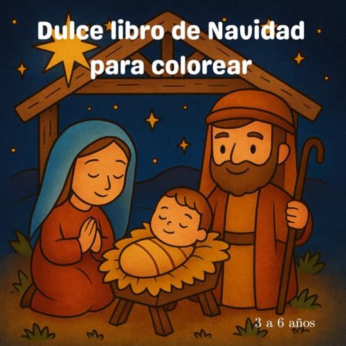 Dulce libro de Navidad para colorear: Tiernos dibujos de Navidad para colorear. Para niños de 3 a 6 años | Edición Cute (Bellos libros para colorear)