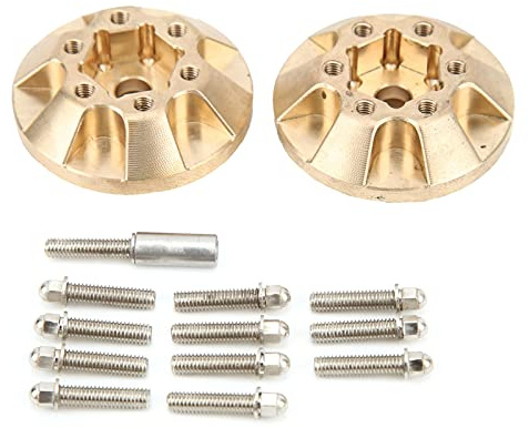 Contrepoids de moyeu de roue en laiton de voiture RC |Ensemble de 4 pièces pour véhicules d'escalade de simulation/camions de sentier |Améliore la stabilité et abaisse le centre (3mm)