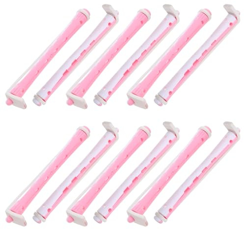 minkissy Bigodini per Chioma 12 Pezzi in Plastica Pp, Leggeri Effetto Arricciatura, Design Semplice e Delicato, per Utilizzo Domestico e Viaggi