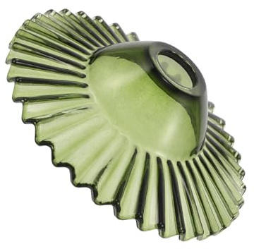 KICHOUSE Abat-jour Verre Vert pour Lampe de Table et Suspension Abat-jour Large Bord Rétro pour Lustre et Éclairage Plafond Remplacement Élégant et Facile Entretien