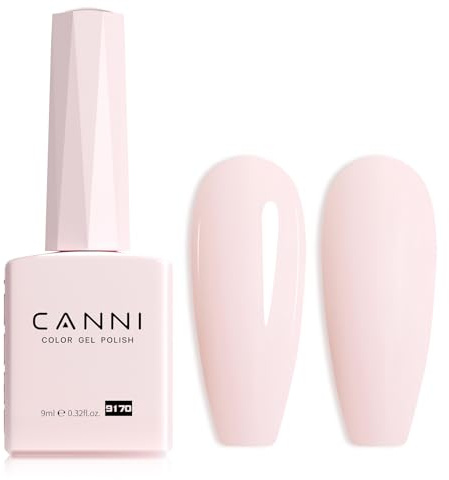 CANNI UV Negellack Natur Hellrosa Gellack für Nail Art | Langanhaltend Soak Off Gel Nail Polish für UV Lampe Maniküre 9050