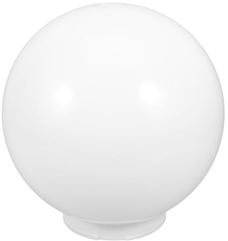 OSOLADY Abat-jour Boule Sphérique en Acrylique Laiteux 250mm pour Lampe Extérieure, Globe Lumineux de Rechange pour Plafonnier et Applique Murale, Remplacement D’abat-jour Solide