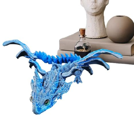 Toy Dragon, Kids Dragon Toys,3D -tryckta flexibla flygande drakefigurer -, rörliga leder Executive Desk Fidget Toys för hemmakontoret