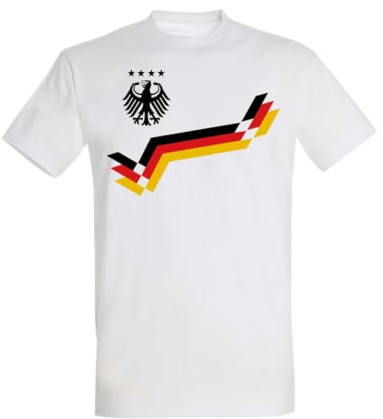 Herren T-Shirt Deutschland Retro Trikot Fußball