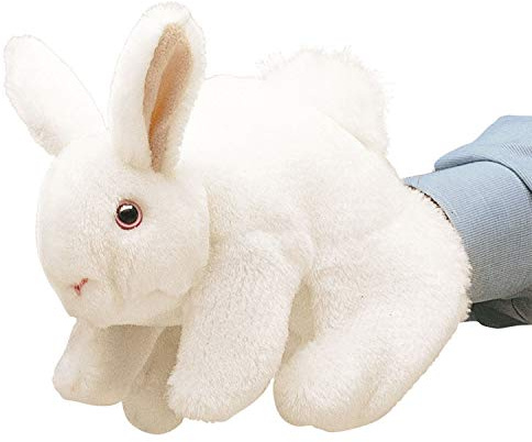 Folkmanis Bunny Rabbit Hand Puppet (White), 2048