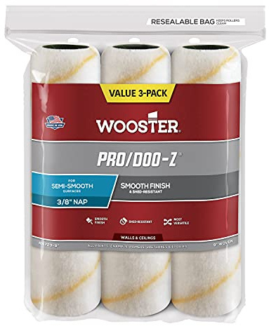 Wooster Brush, 9 RR723-9 Pro/Doo-Z Roller Cover 3/8-Inch Nap, Inch