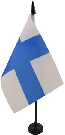 AZ FLAG Drapeau de Table Marseille 21x14 cm Polyester 100D Socle Plastique | Usage intérieur Drapeau de bureau français finition cousue et bords renforcés avec mât en plastique et socle en plastique