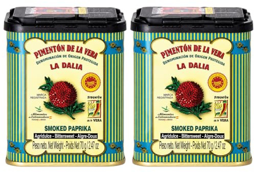 La Dalia - Pimentón ahumado agridulce, Pimentón de la Vera de España, paquete - 2 uds. x 2.5 oz COMPRA 2 y AHORRA