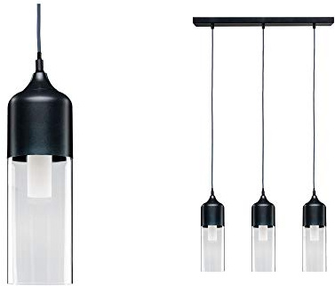 Paulmann 79642 Luminaria colgante Neordic Vanja máx. 3x20 W, para lámparas E27, luminaria de techo gris/claro 230 V cristal/metal, sin fuente de luz