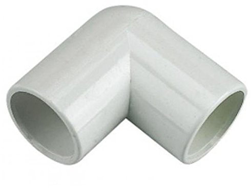 FLOPLAST overflow pipe 90 degree bend 21.5mm white - Bag of 5