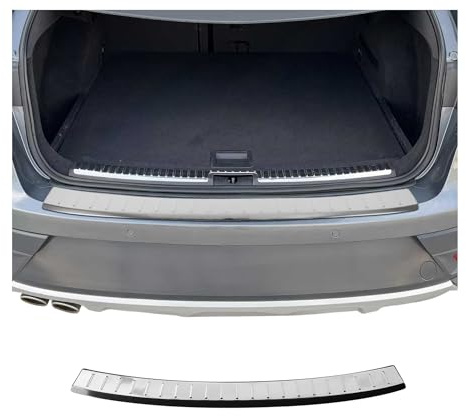OMAC Ladekantenschutz Stoßstangenschutz kompatibel mit Seat Leon Kombi 2014-2020 Edelstahl Chrom