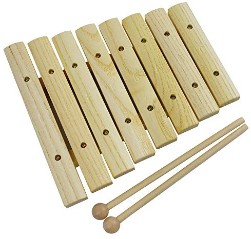 A-Star Holz-Xylophon mit 8 Tönen, Sopran, diatonisch, mit zwei Holzschlägeln – C6 bis C7
