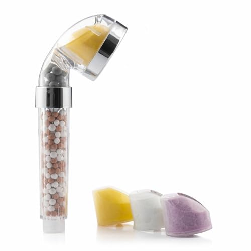 InnovaGoods® Ecoducha multifunción con aromaterapia y minerales Shosense, universal, ahorra agua y energía, diseño compacto y elegante, ideal para el baño.