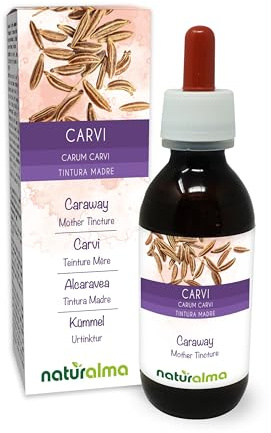 Kümmel (Carum carvi) Früchte Alkoholfreier Urtinktur Naturalma - Flüssig-Extrakt Tropfen 120 ml - Nahrungsergänzungsmittel - Veganer