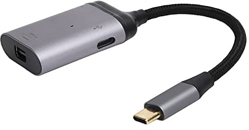 ASHATA Adaptateur USB C vers Mini DisplayPort, Convertisseur USB 3.1 Type-C, Adaptateur USB C vers DP, Prise en de la Rapide Type-C, Mini DisplayPort Type-C, pour Moniteur TV avec