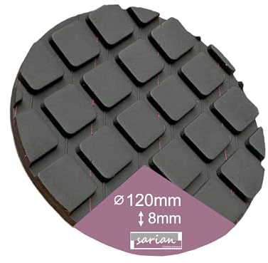Gummiunterlage Verschiedene Größen und Stärken Gummiunterleger Gummiauflage Raute Gummipuffer (1 Stück, 120x8mm)